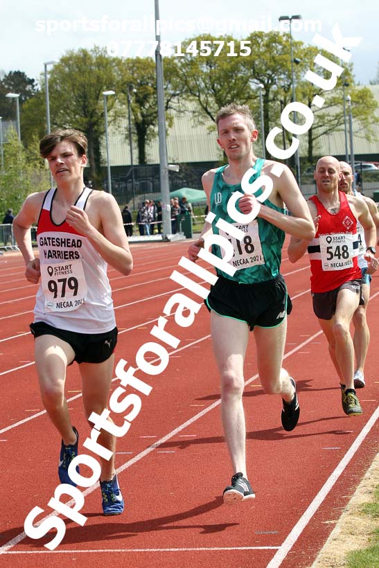 1500 metres, 2021 NECAA Middlesbrough Open Meting, Sunday, May 9th. Photo: David T. Hewitson/Sports for All Pics